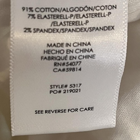 Cabi Jeans Womens Size 2 Curvy White Curvy Skinny Cuffed Stretch - Picture 4 of 5